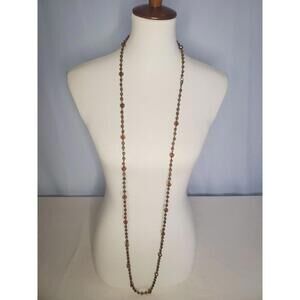 Handcrafted Wooden and Plastic Beaded Necklace